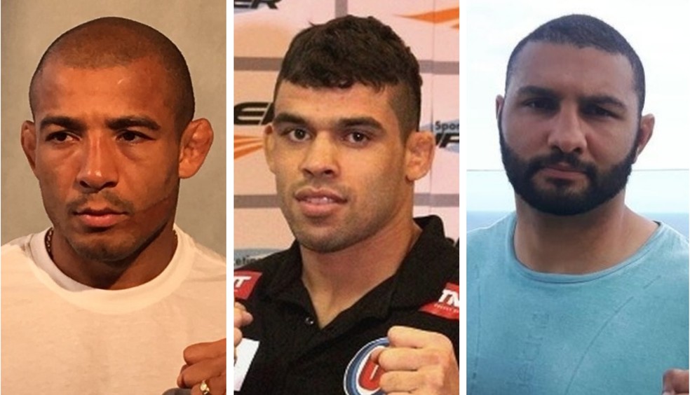 José Aldo, Renan Barão e Anderson "Braddock" Silva já foram treinados por Alex Chadud (Foto: Montagem/GE)