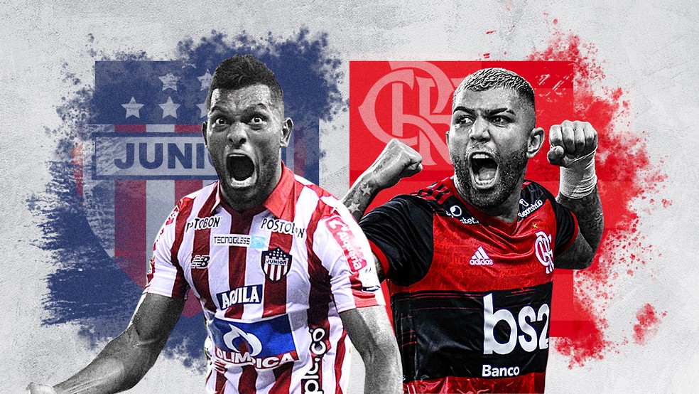 Borja e Gabigol se enfrentam nesta quarta-feira, em Barranquilla — Foto: Infografia