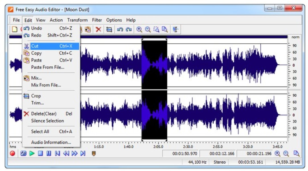 easy free audio editor