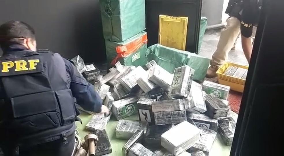 PRF prende quatro pessoas com 540 kg de cocaína em São Miguel dos Campos, AL — Foto: Ascom/PRF