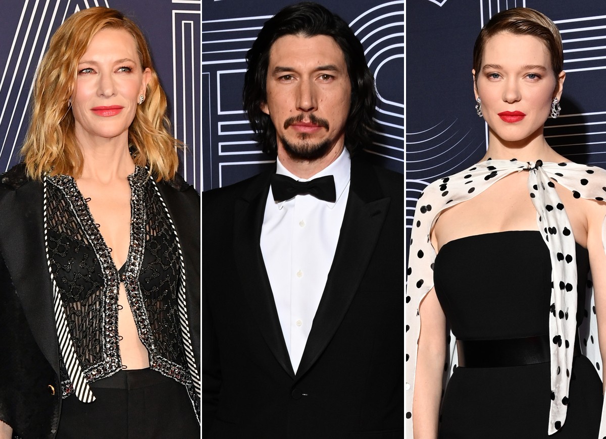 Cate Blanchett, Adam Driver e Léa Seydoux no César Awards 2022 (Foto: Getty Images)