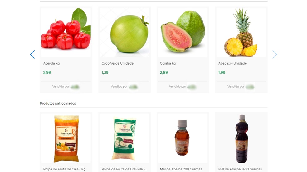 Marketplace tem hortifruti, polpa de frutas, pães artesanais, mel de abelha e outros produtos de agricultores familiares da PB — Foto: Reprodução/Galeria Rural