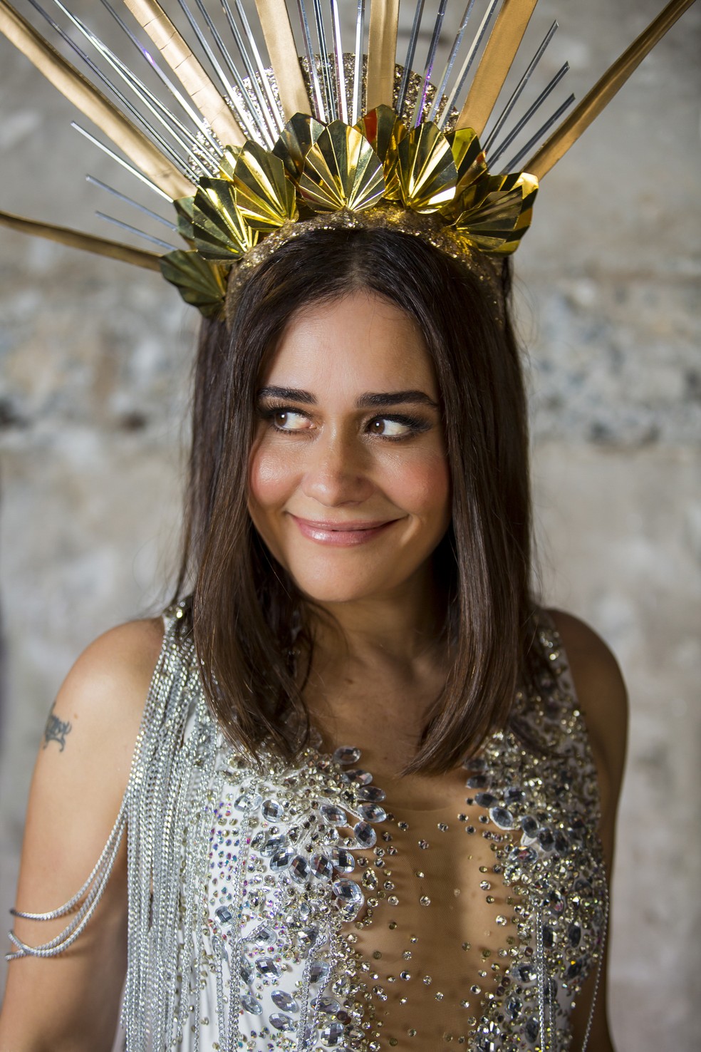 Alessandra Negrini é rainha do bloco Baixo Augusta no Carnaval de rua de São Paulo e pede respeito na folia: 'Não é não, sempre' — Foto: Paulo Damasceno/Ghsow