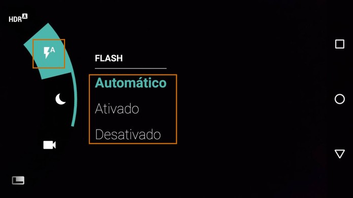 Recurso de flash no Moto G 3 (Foto: Reprodução/Barbara Mannara)