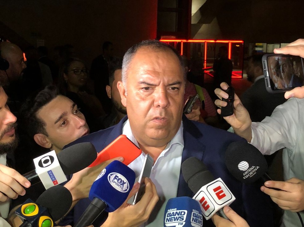 Marcos Braz, VP de Futebol do Flamengo, no evento de lan&ccedil;amento do Campeonato Carioca &mdash; Foto: Ca&iacute;que Andrade