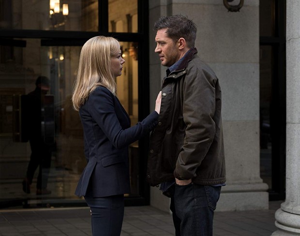 Michelle Williams e Tom Hardy em Venom (Foto: Divulgação) Michelle Williams e Tom Hardy em Venom (Foto: Divulgação)