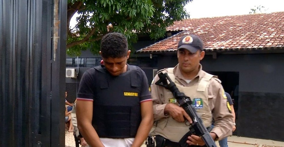 Suspeito queria matar pai de criança — Foto: Reprodução/TV Anhanguera