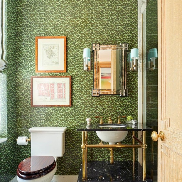 Papel de parede lavável no banheiro: como usar?  (Foto: Divulgação)