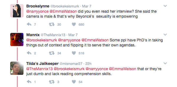 Alguns fãs defenderam Emma Watson pelo Twitter (Foto: Twitter)