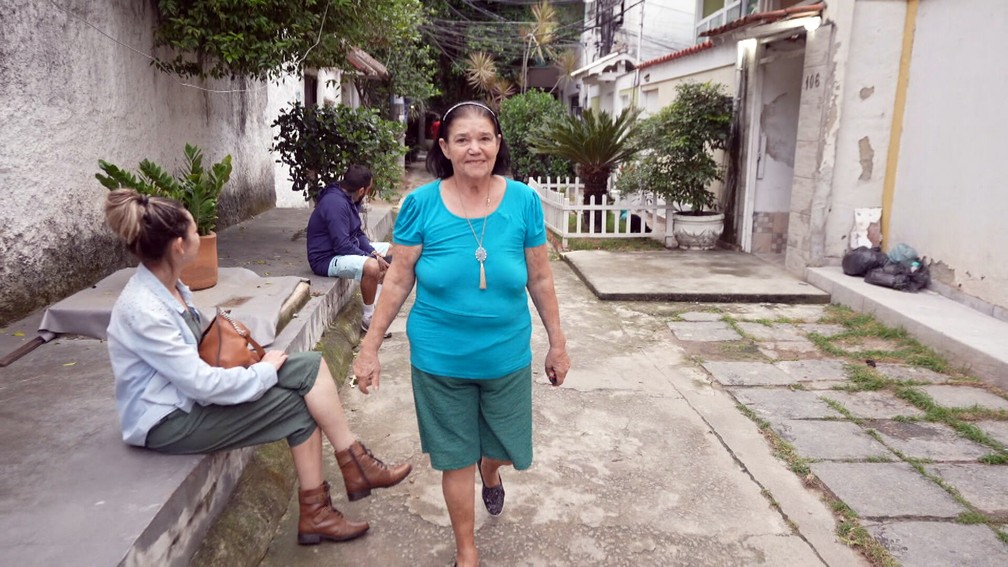 Dona Maria, 64 anos, desde os 8 na Ilha da Gigoia — Foto: Reprodução/TV Globo