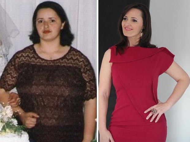 Márcia Ribas perdeu 40 kg em 3 anos com reeducação alimentar e caminhada  (Foto: Arquivo Pessoal)