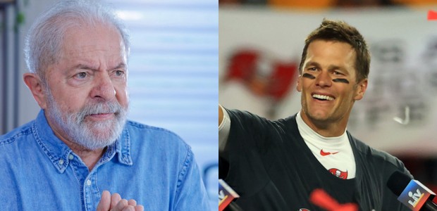 Lula se comparady a Tom Brady, marido de Gisele Bundchen (Foto: Reprodução/Instagram e Mike Ehrmann/Getty Images)