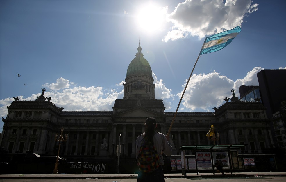 Imagem do prédio do Congresso da Argentina, em Buens Aires — Foto: Reuters/Agustin Marcarian
