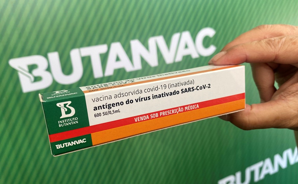 Embalagem da vacina Butanvac — Foto: Leonardo Benassatto/REUTERS