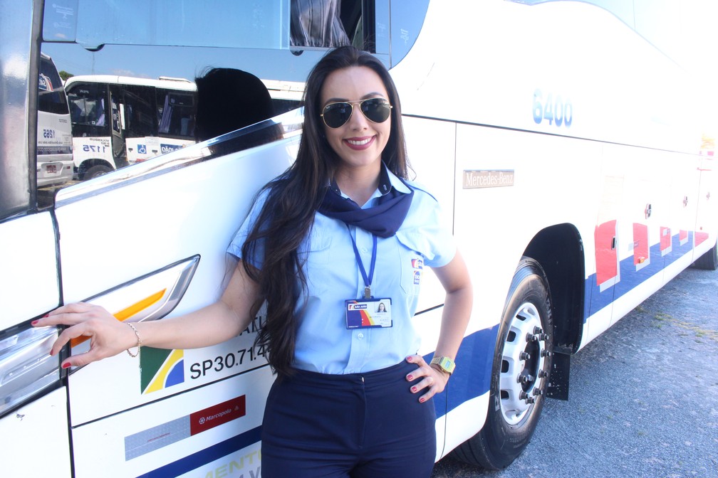 Miriele concorreu com dois outros motoristas para conseguir vaga (Foto: Carlos Dias/G1)