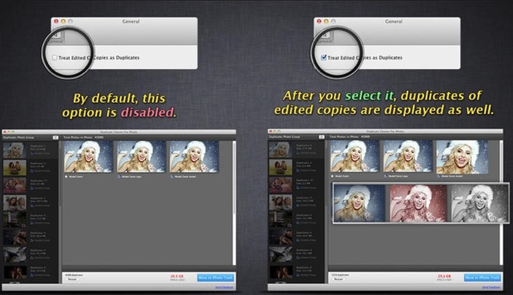 remove duplicate photos in iphoto