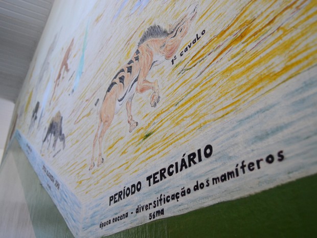 Escada do museu proporciona viagem no tempo.  (Foto: Pedro Mesquita/G1)