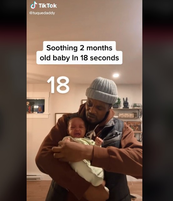 Vídeo de pai acalmando bebê em 18 segundos viraliza (Foto: Reprodução/Instagram/Tuque Daddy)
