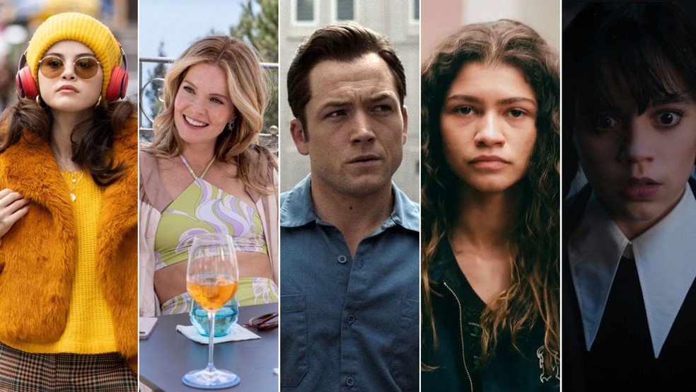 'Only Murders in the Building', 'White Lotus', 'Black Bird', 'Euphoria' e 'Wandinha' são indicados ao Globo de Ouro 2023 — Foto: Divulgação