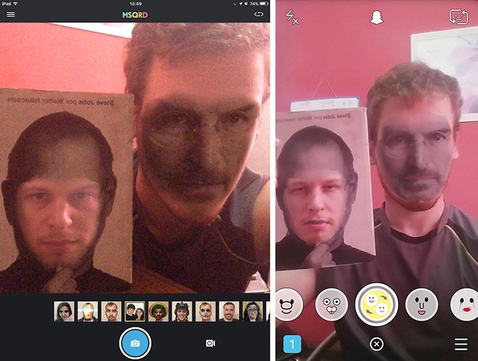 Snapchat e MSQRD tem filtro para trocar rosto do usuário (Foto: Reprodução/Elson de Souza)