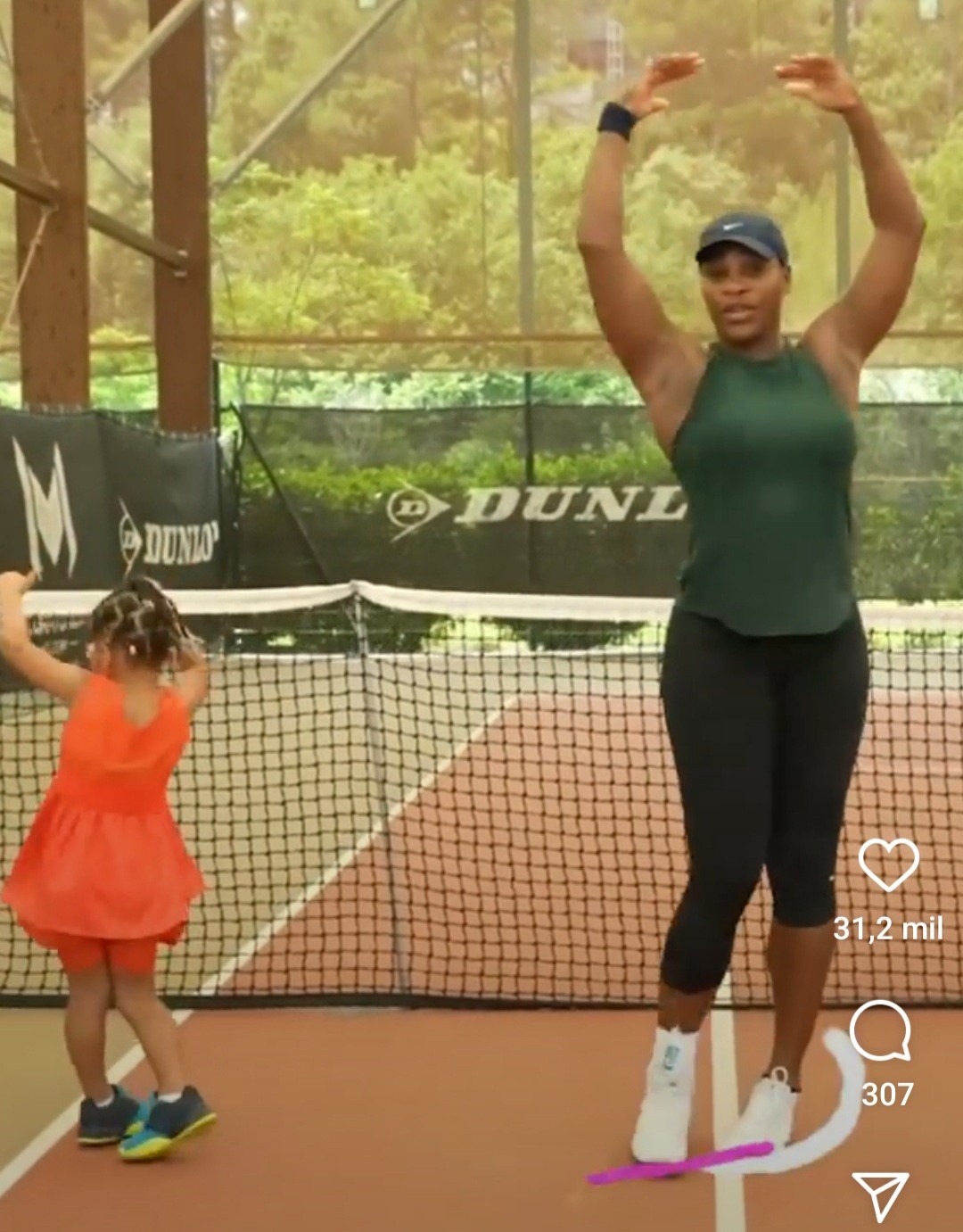 A pequena Olympia com a mãe, Serena Williams (Foto: Reprodução / Instagram )