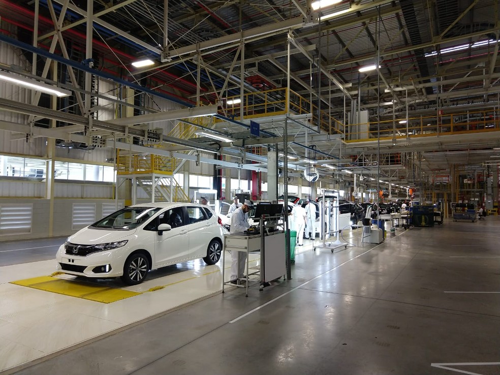 Fábrica da Honda em Itirapina (SP) — Foto: Gabrielle Chagas/G1