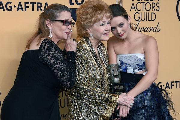 Carrie Fisher, Debbie Reynolds e Billie Lourd (Foto: Getty Images)