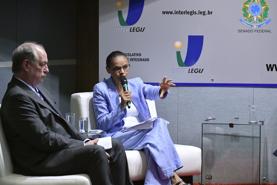 Ciro Gomes (PDT) e Marina Silva (Rede) participam de debate no Senado