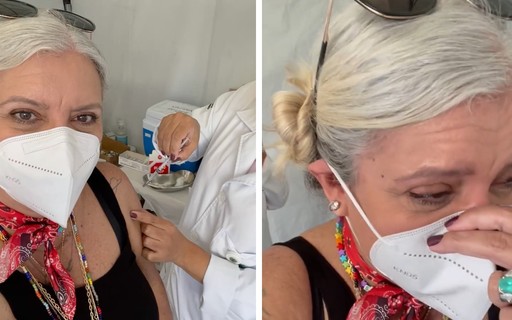 Astrid Fontenelle chora ao ser vacinada contra Covid-19: "Gratidão"