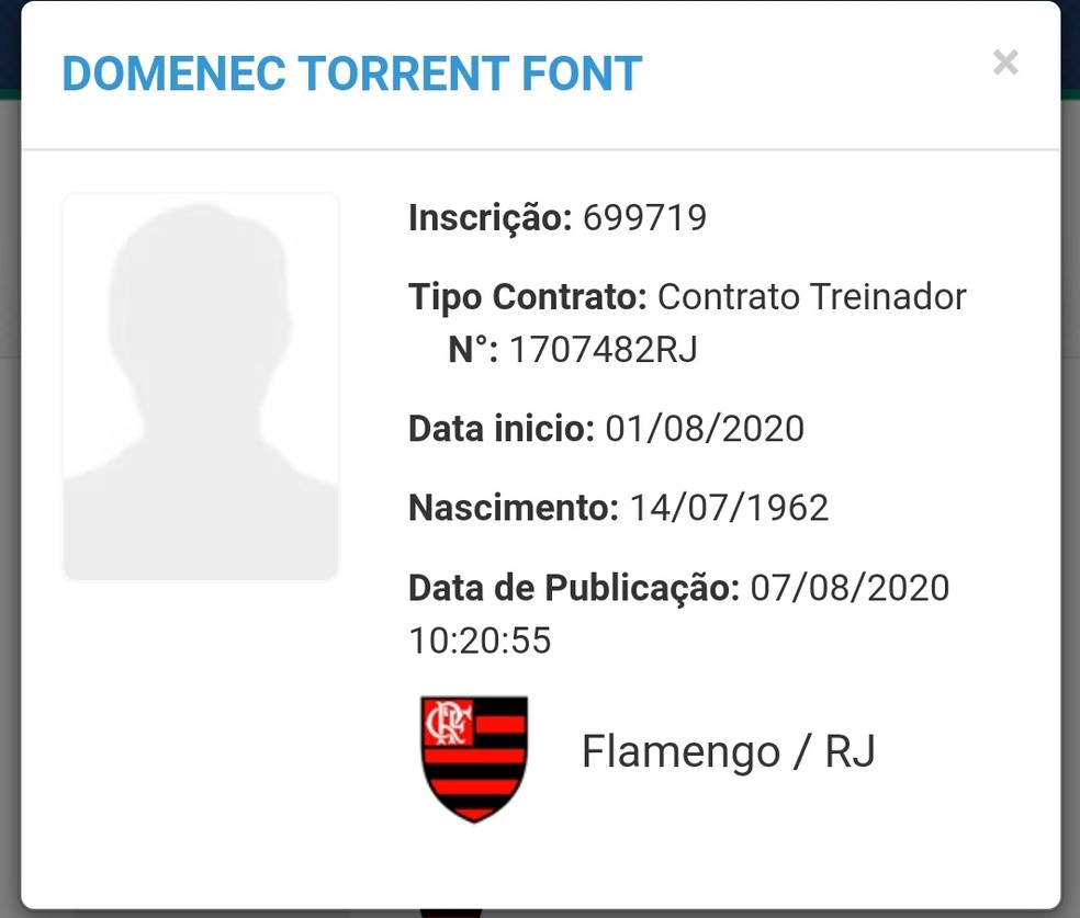 Domènec Torrent Flamengo BID — Foto: Reprodução