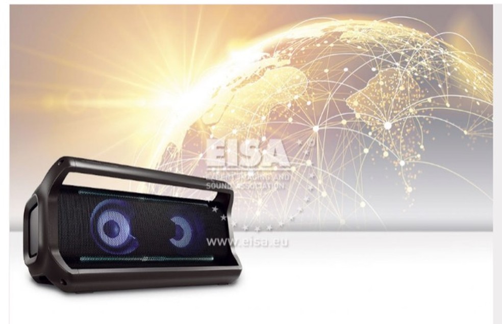 LG XBOOM foi escolhida como a melhor caixa de som do mundo pela EISA — Foto: Divulgação/EISA
