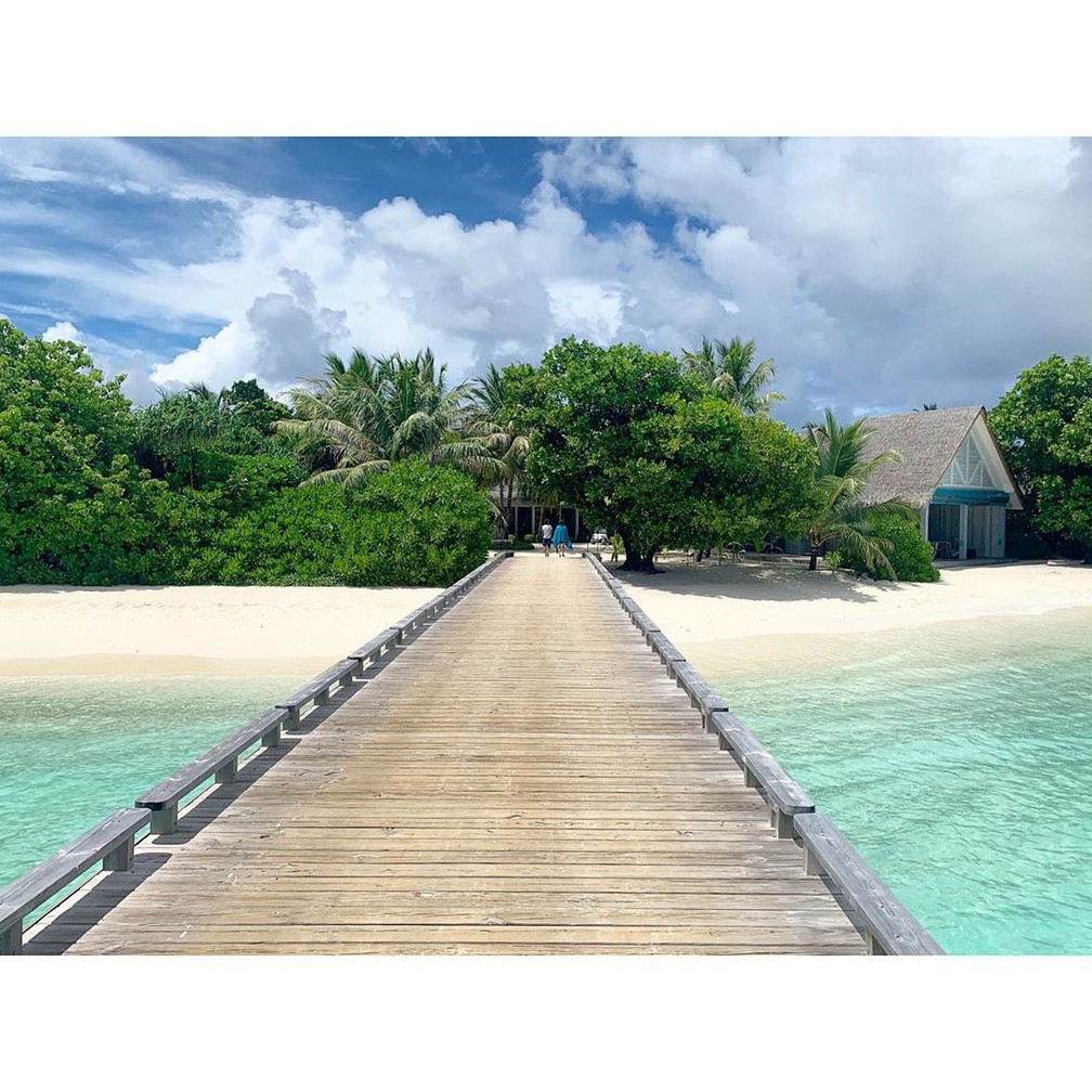 renato Góes mostra foto encantado com as Maldivas  — Foto: Reprodução Instagram 