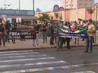 Moradores de São Carlos e região protestam contra o governo Dilma