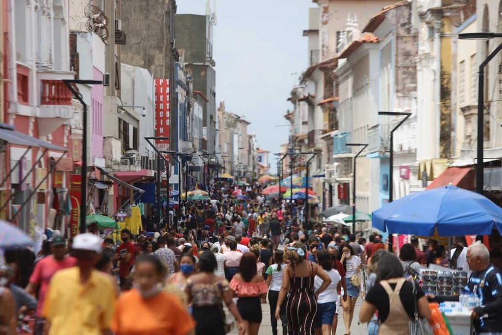 Rua Grande é considerado o maior centro comercial de São Luís — Foto: Matheus Soares