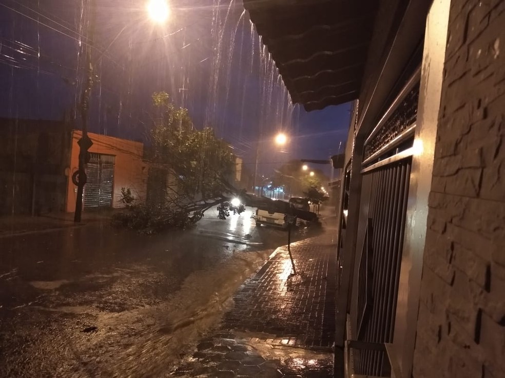 Forte tempestade se formou em 10 minutos em Bauru (SP), segundo meteorologistas — Foto: Arquivo pessoal