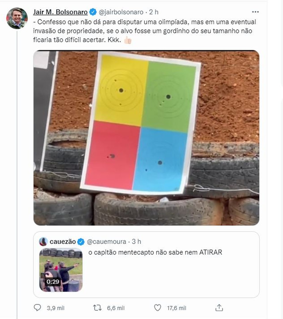 Post de Bolsonaro — Foto: Reprodução