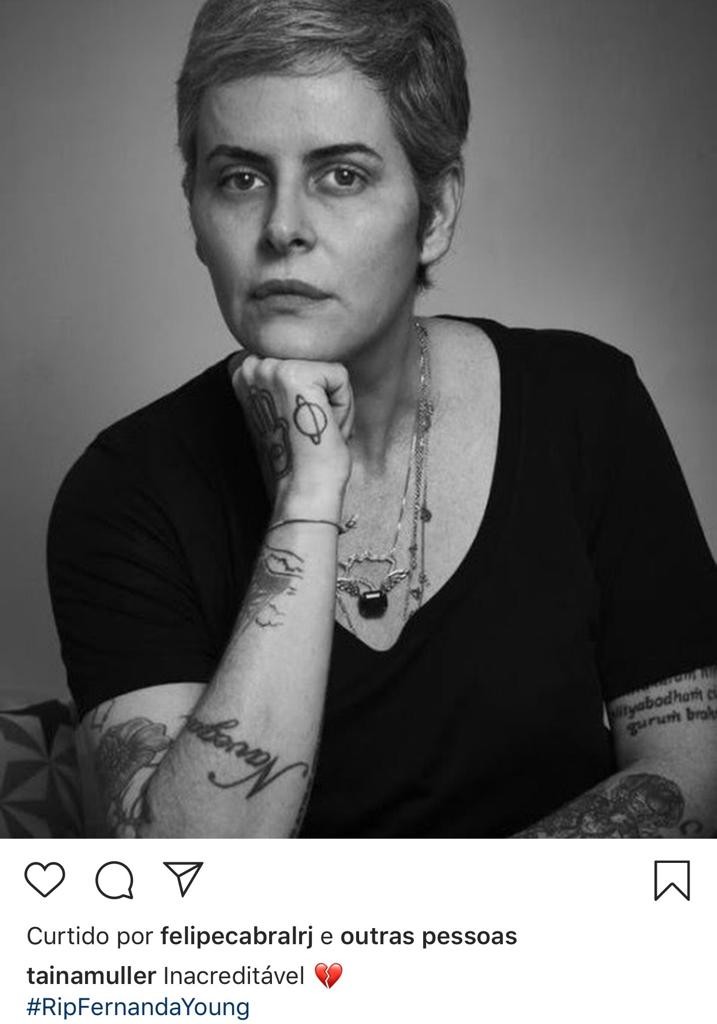 Taina Muller lamenta morte de Fernanda Young (Foto: Reprodução/Instagram)