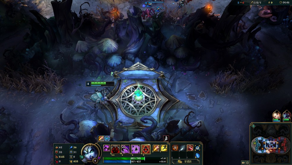 Em uma espécie de altar, um item aparece para ambos os times (Foto: Reprodução/Victor de Abreu)