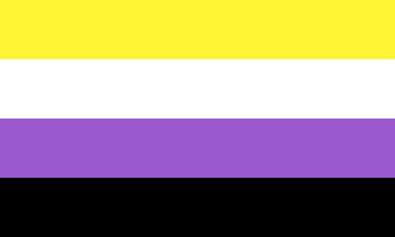 Bandeira que representa pessoas não-binárias (Foto: Amousey/Wikimedia Commons)