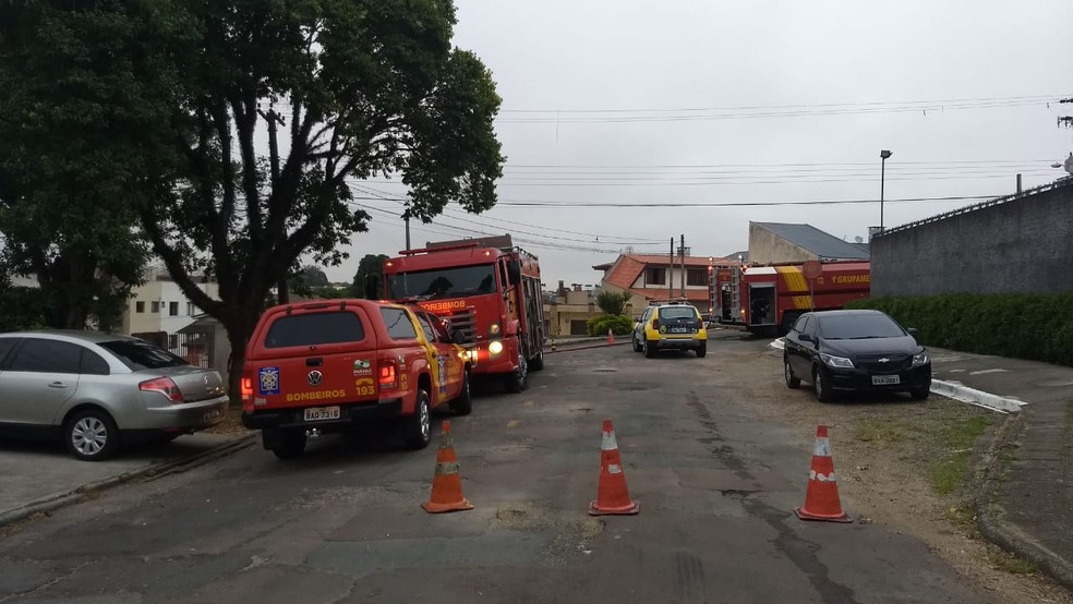 Bombeiros foram ao local para apagar as chamas — Foto: João Salgado/RPC