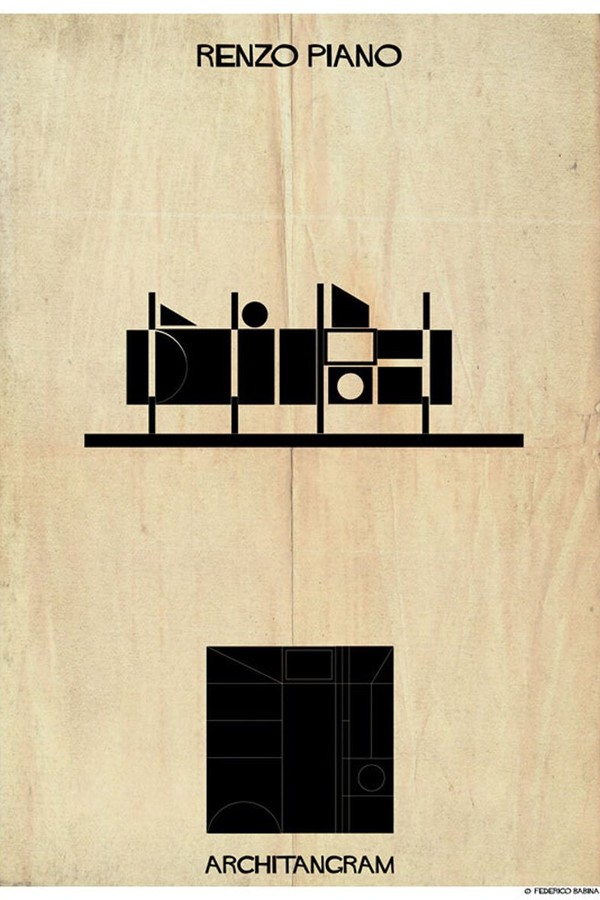 Designer cria quebra-cabeça com ícones da arquitetura (Foto: Federico Babina)