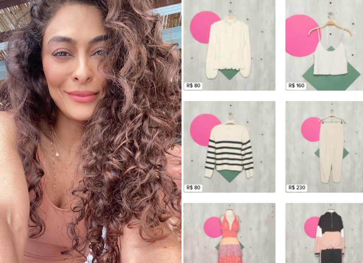 Juliana Paes coloca roupas à venda (Foto: Reprodução/Instagram/enjoei)