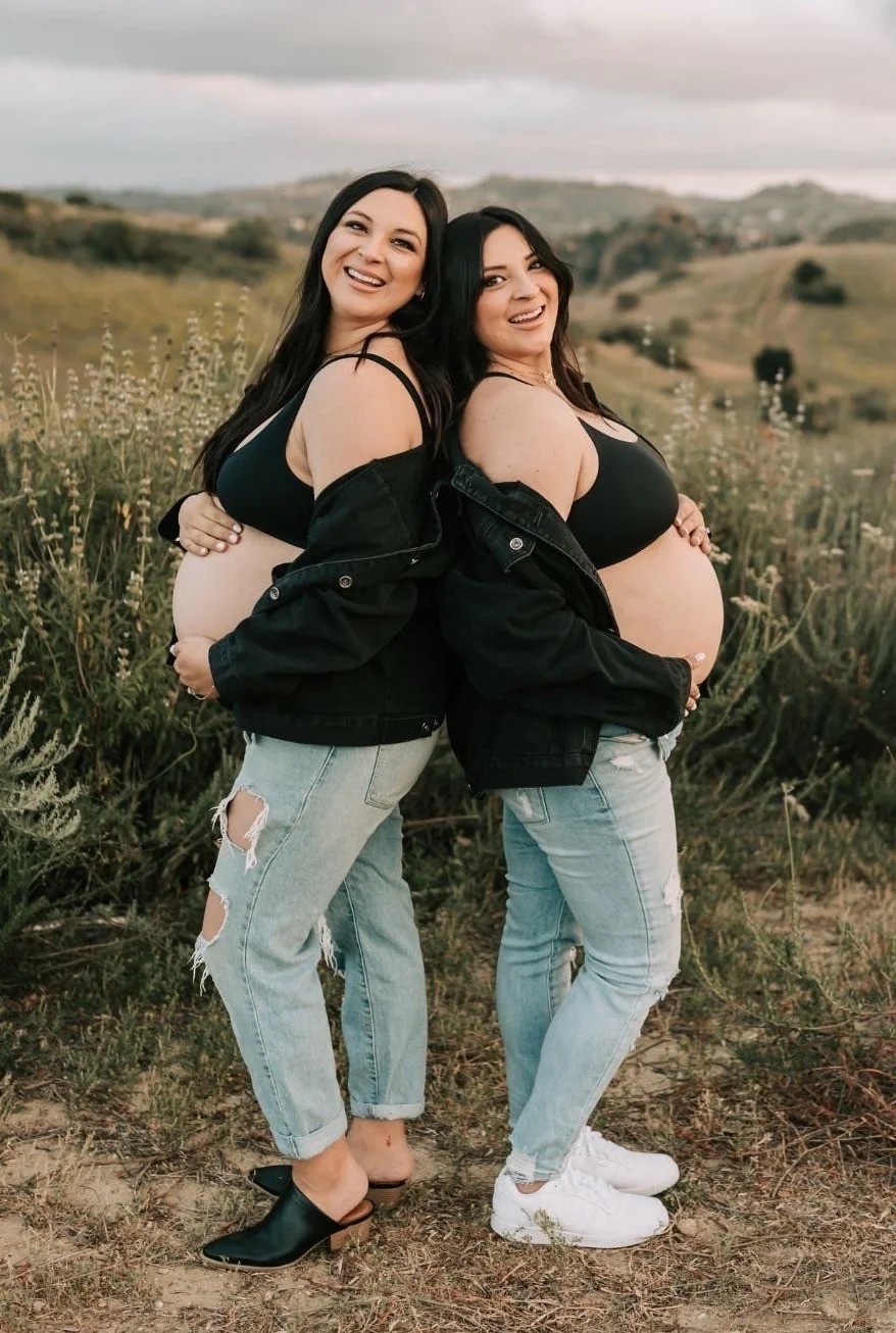 As irmãs passaram juntas por todas as fases da gravidez (Foto: Arquivo pessoal)