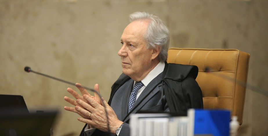 O ministro Ricardo Lewandowski, durante sessão plenária do Supremo Tribunal Federal