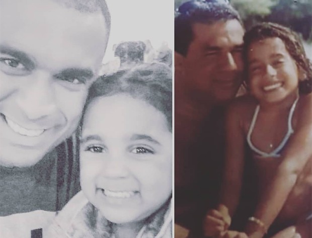 Felipe Terra com a filha, Letícia, e Mauro Machado com Anitta (Foto: Reprodução/Instagram)