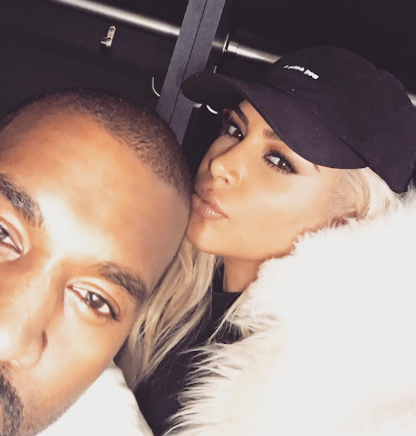 O rapper Kanye West e a celebridade Kim Kardashian (Foto: Instagram)