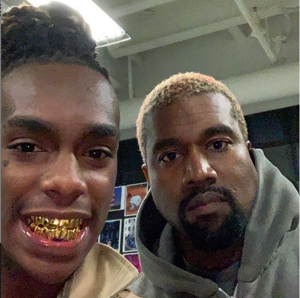 Os rappers e amigos YNW Melly e Kanye West (Foto: Instagram)