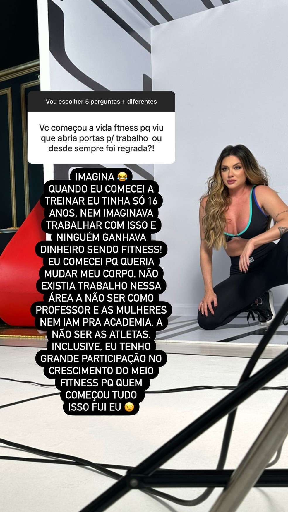 Juju Salimeni fala sobre vida fitness &mdash; Foto: Reprodu&ccedil;&atilde;o/Instagram