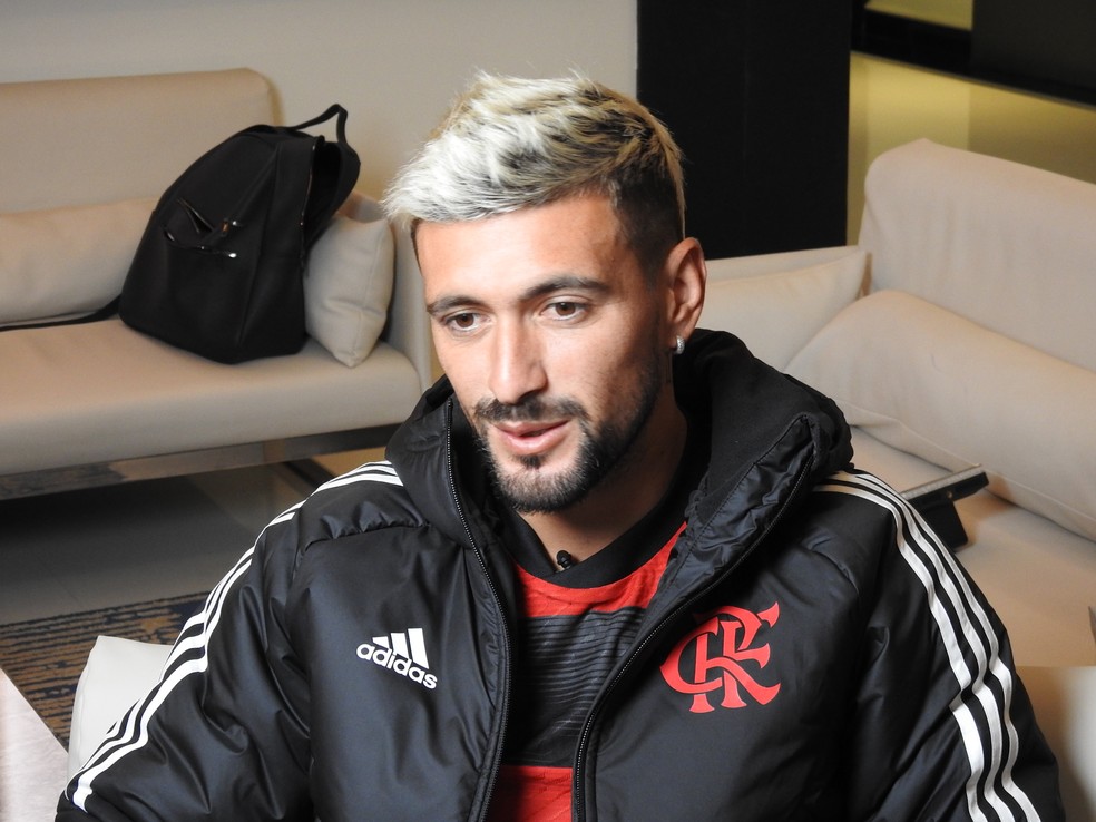 Arrascaeta, do Flamengo, em entrevista exclusiva ao ge, no Marrocos &mdash; Foto: Fred Gomes