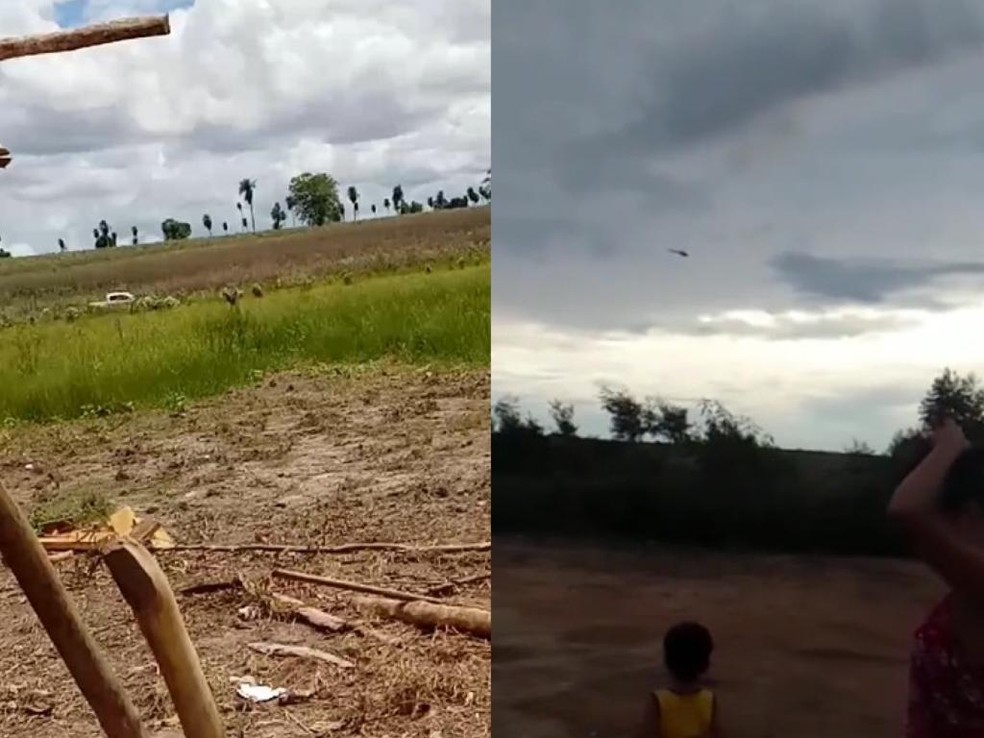 Helicóptero teria sobrevoado a área nesta quinta-feira (16) — Foto: Rede Social